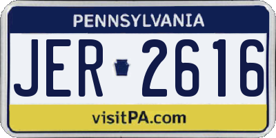 PA license plate JER2616