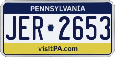 PA license plate JER2653
