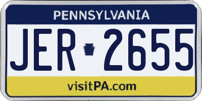 PA license plate JER2655