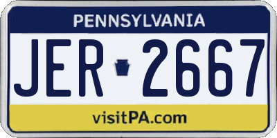 PA license plate JER2667