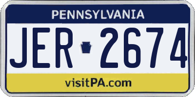 PA license plate JER2674