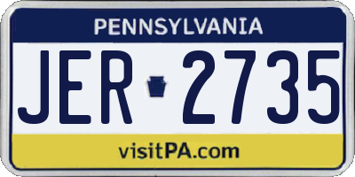 PA license plate JER2735