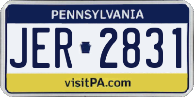 PA license plate JER2831