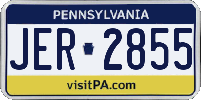 PA license plate JER2855