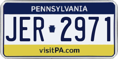 PA license plate JER2971