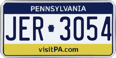 PA license plate JER3054