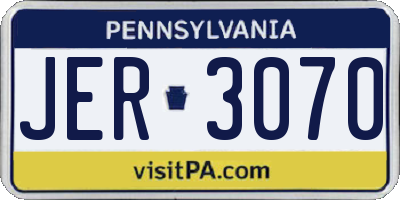 PA license plate JER3070