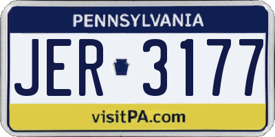 PA license plate JER3177