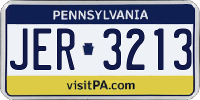 PA license plate JER3213