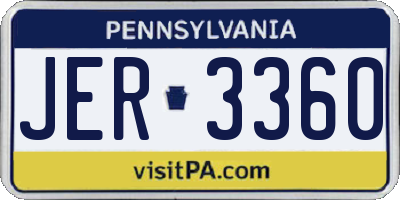 PA license plate JER3360