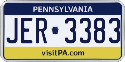PA license plate JER3383