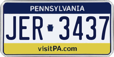 PA license plate JER3437