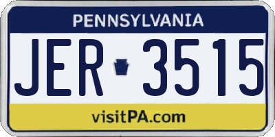 PA license plate JER3515