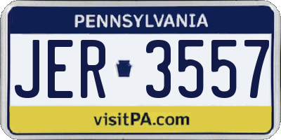 PA license plate JER3557
