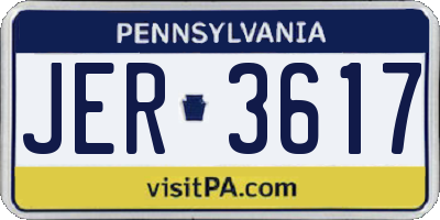 PA license plate JER3617