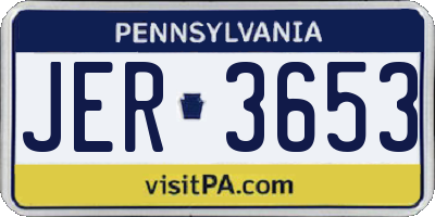 PA license plate JER3653