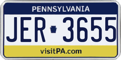 PA license plate JER3655