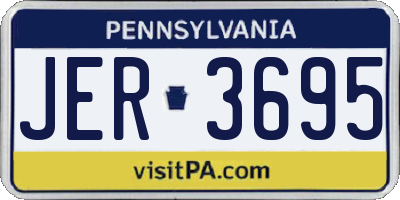 PA license plate JER3695