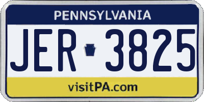 PA license plate JER3825