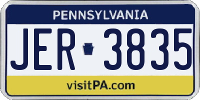PA license plate JER3835