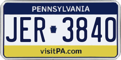 PA license plate JER3840