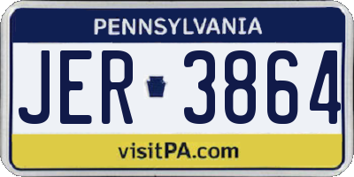 PA license plate JER3864