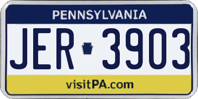 PA license plate JER3903