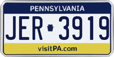 PA license plate JER3919