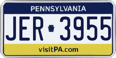 PA license plate JER3955