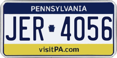PA license plate JER4056