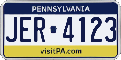 PA license plate JER4123