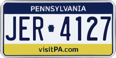 PA license plate JER4127