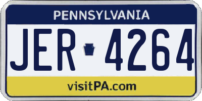 PA license plate JER4264