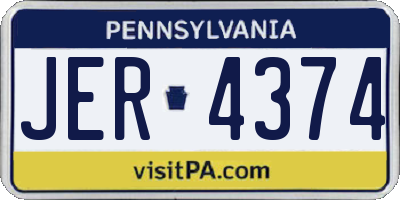 PA license plate JER4374