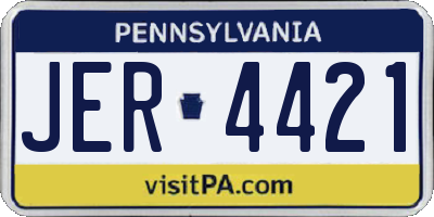 PA license plate JER4421