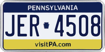 PA license plate JER4508