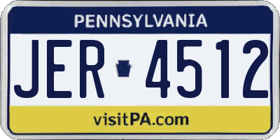 PA license plate JER4512