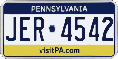 PA license plate JER4542