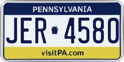 PA license plate JER4580