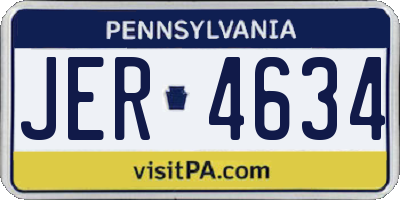 PA license plate JER4634