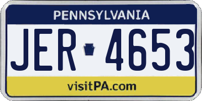 PA license plate JER4653