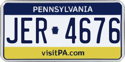 PA license plate JER4676