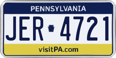 PA license plate JER4721
