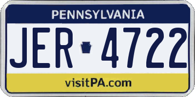 PA license plate JER4722