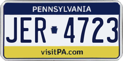 PA license plate JER4723