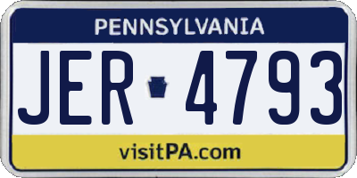 PA license plate JER4793