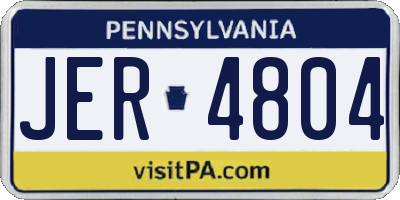 PA license plate JER4804