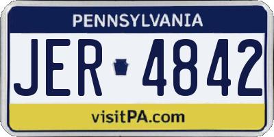PA license plate JER4842