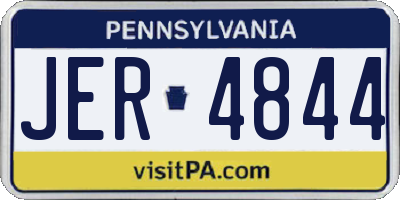 PA license plate JER4844
