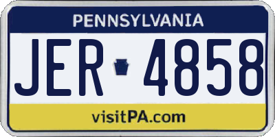 PA license plate JER4858